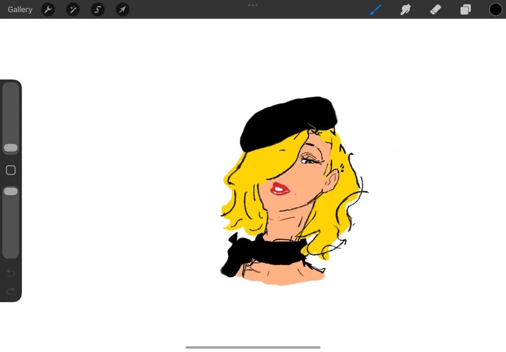 Blonde with Beret