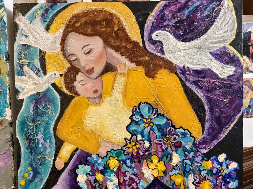 Mother and Child Embrace