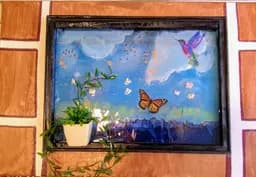 Butterfly Hummingbird Mural