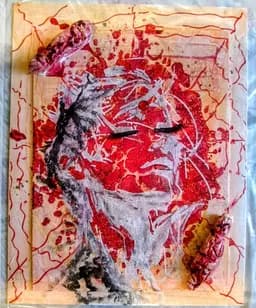 Red Collage Portrait