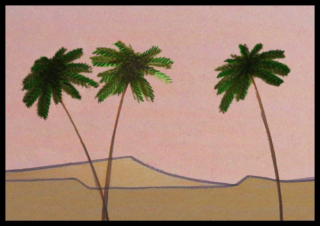 Desert Palms at Dusk