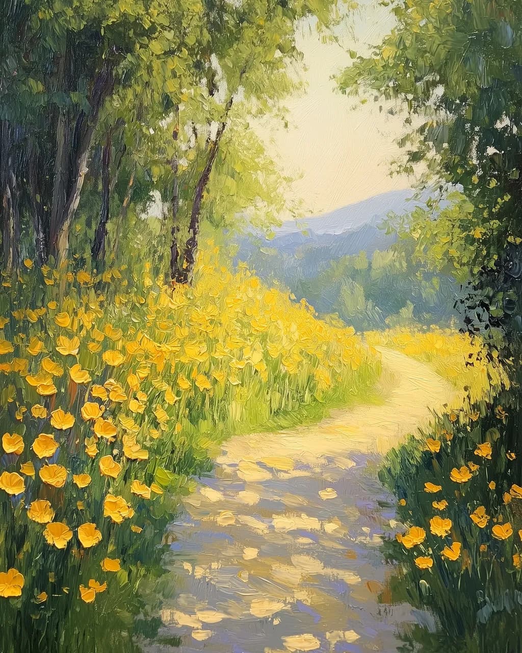 Yellow Wildflower Pathway