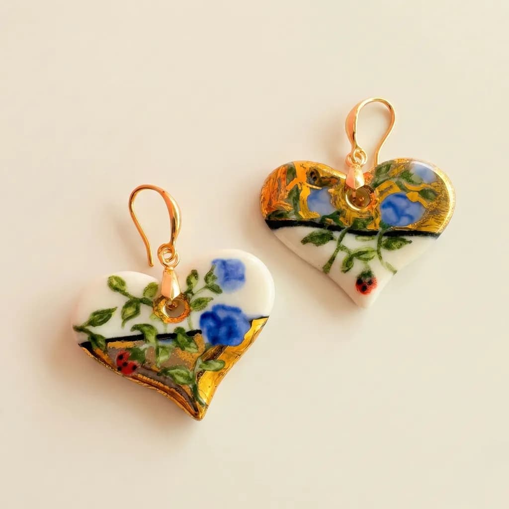 Golden Bloom Hearts
