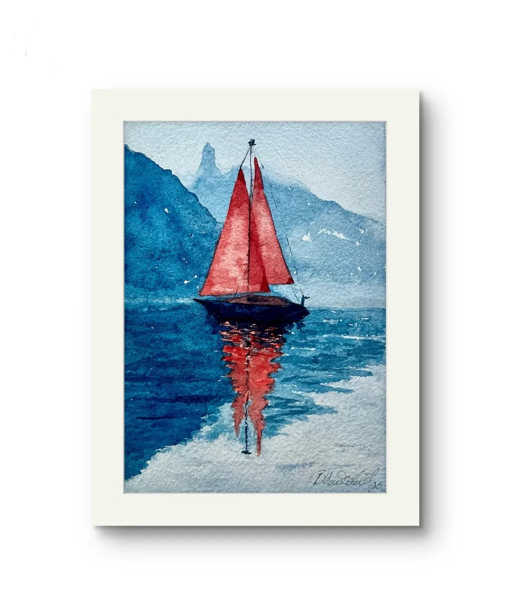 Crimson Sails Reflection