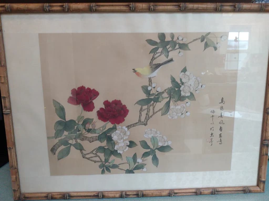 Bird on Flowering Branch