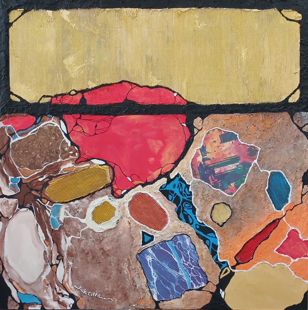 Descending /  Acrylic. Mixed Media.
