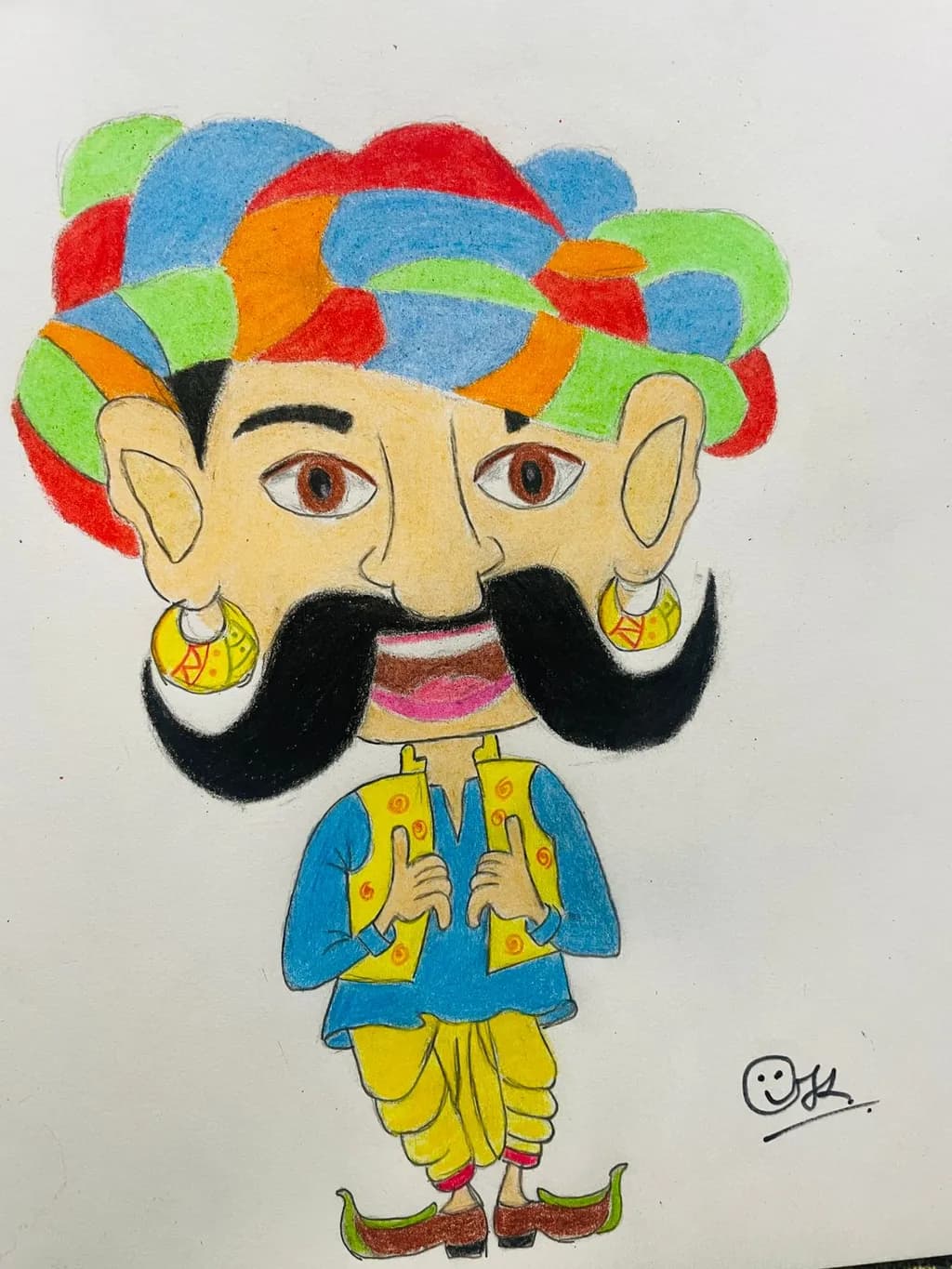 Colorful Turbaned Character