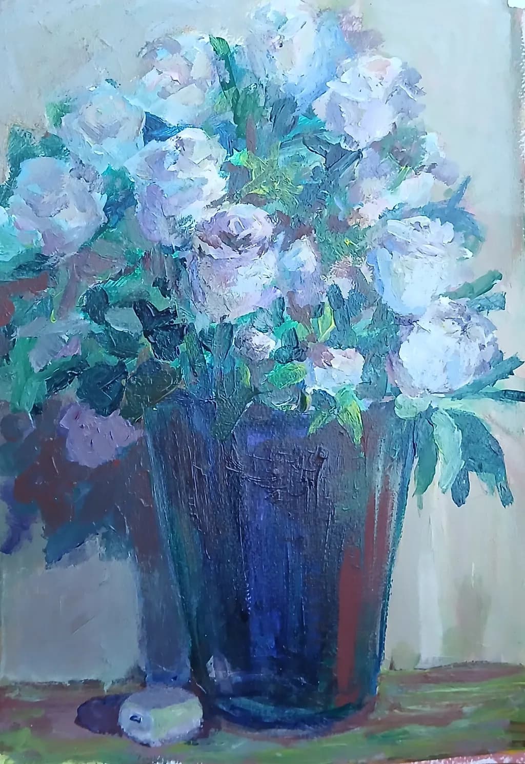 Blue Vase Blossoms