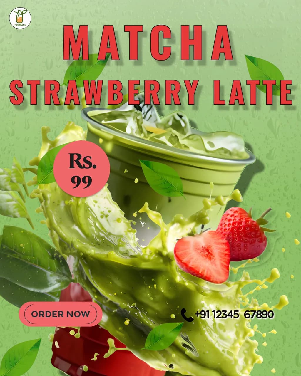 Matcha Strawberry Latte