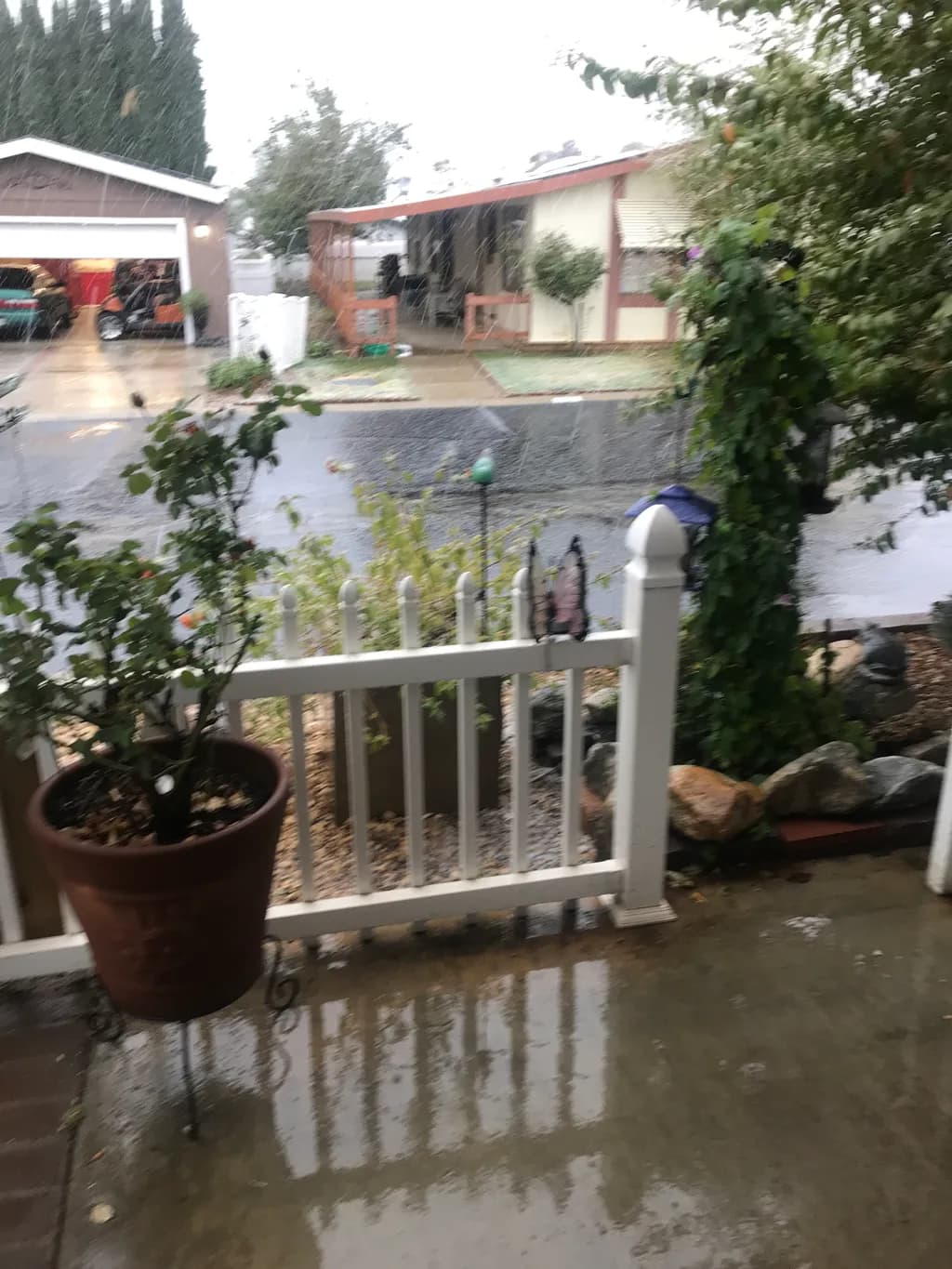 Rainy Porch View