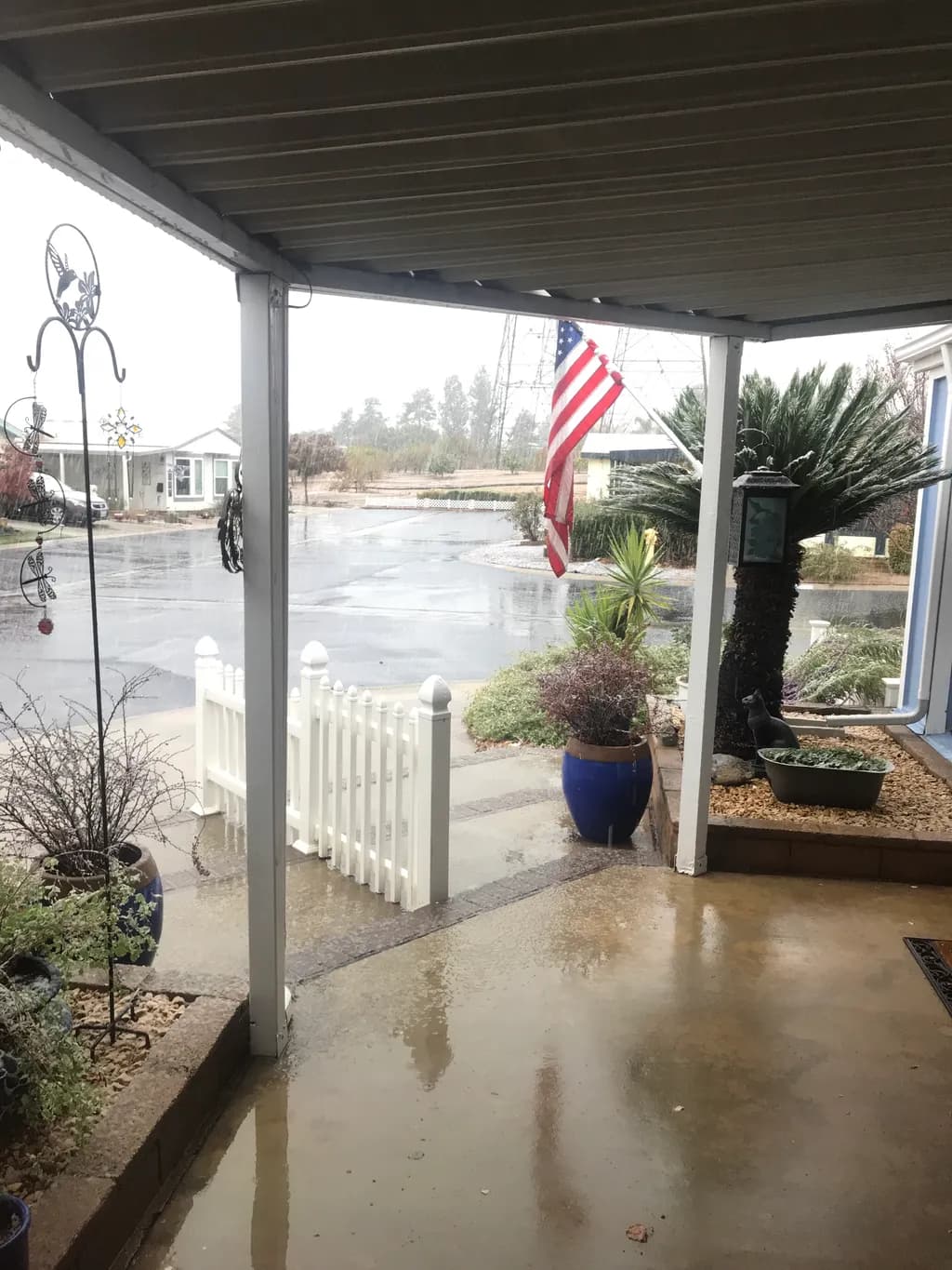 Rainy Porch View