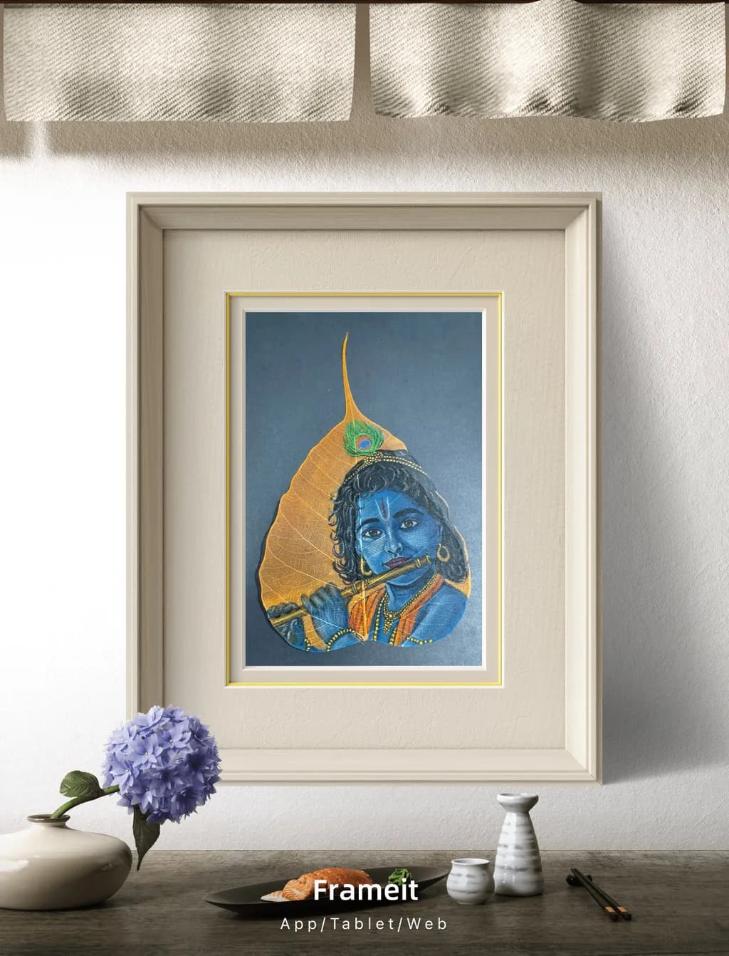 Krishna on Leaf