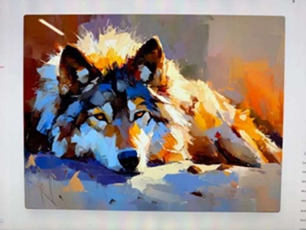 Luminous Wolf Resting