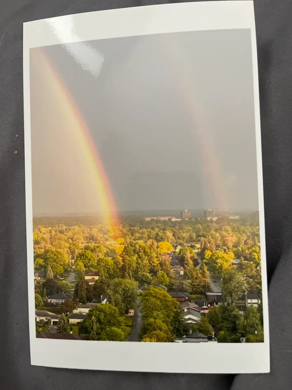 Twin Rainbows Over Suburbia