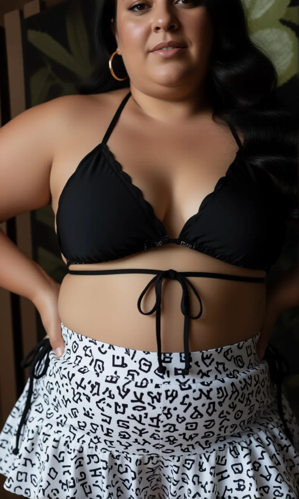 Monochrome Script Skirt