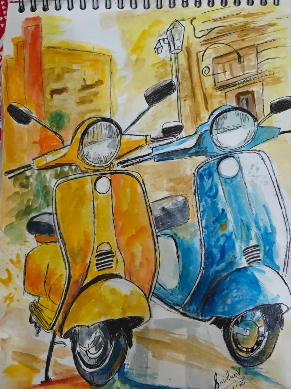 Vintage Scooters Pair