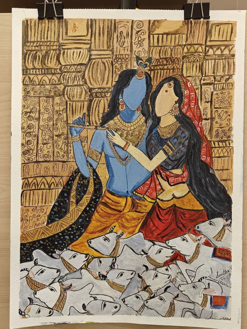 Radha Krishna with Cows