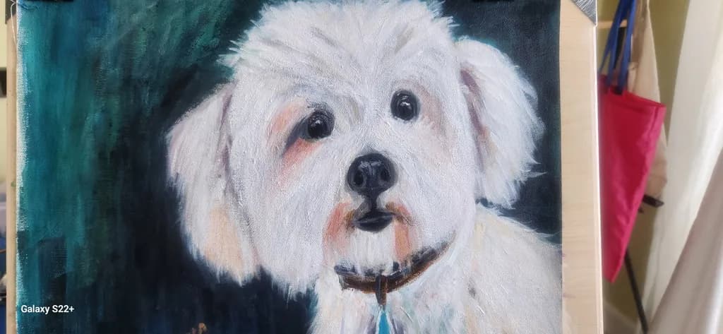 White Dog Portrait