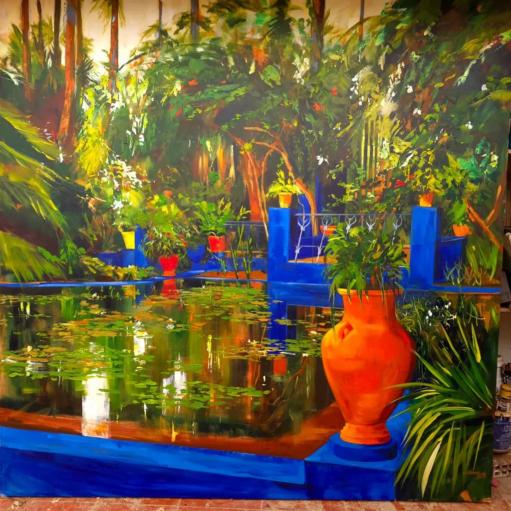 Garden Pond Reflection