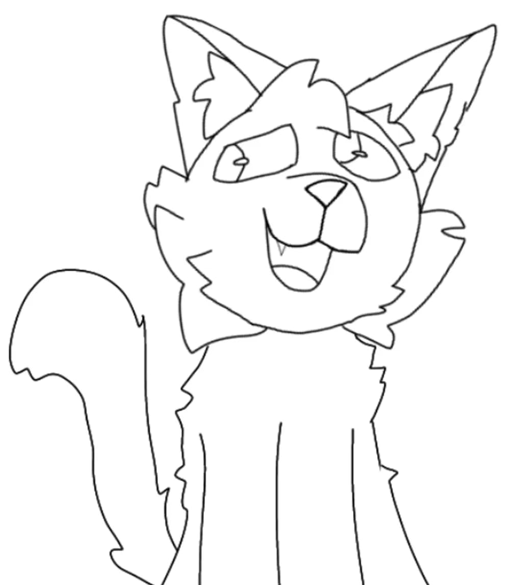 Cheerful Cat Sketch