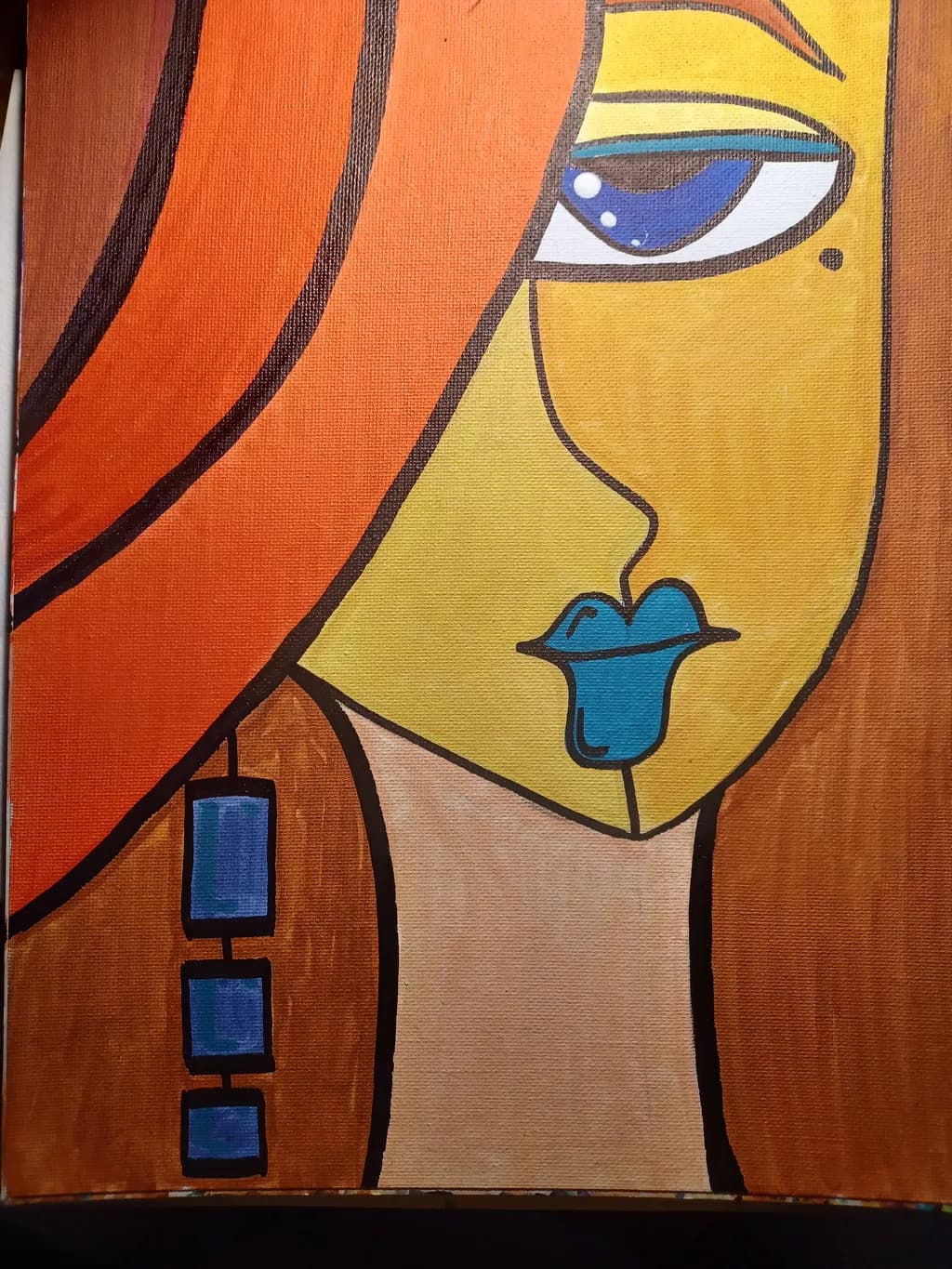 Blue Lips Portrait