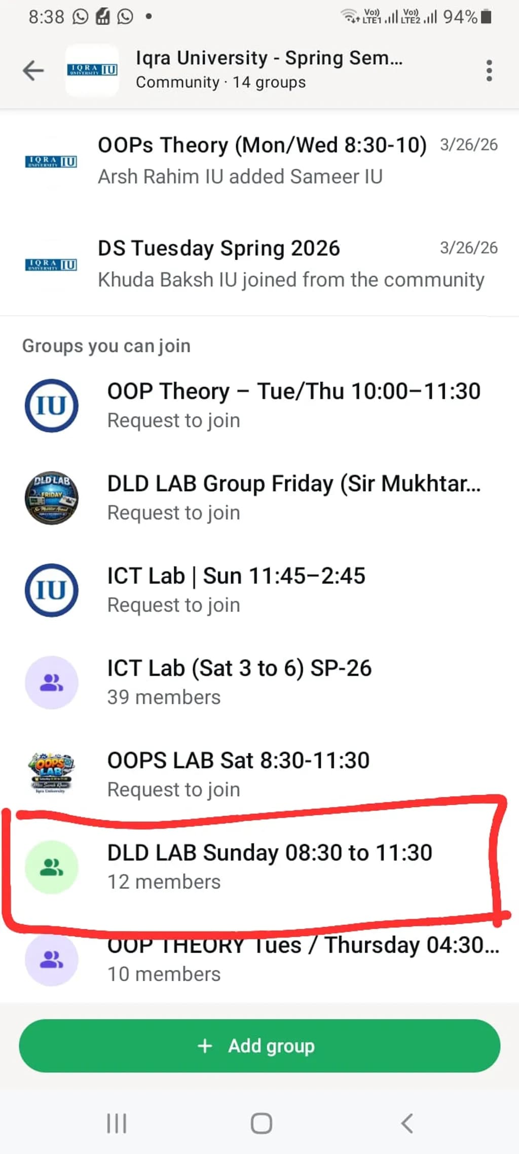 DLD Lab Sunday Session
