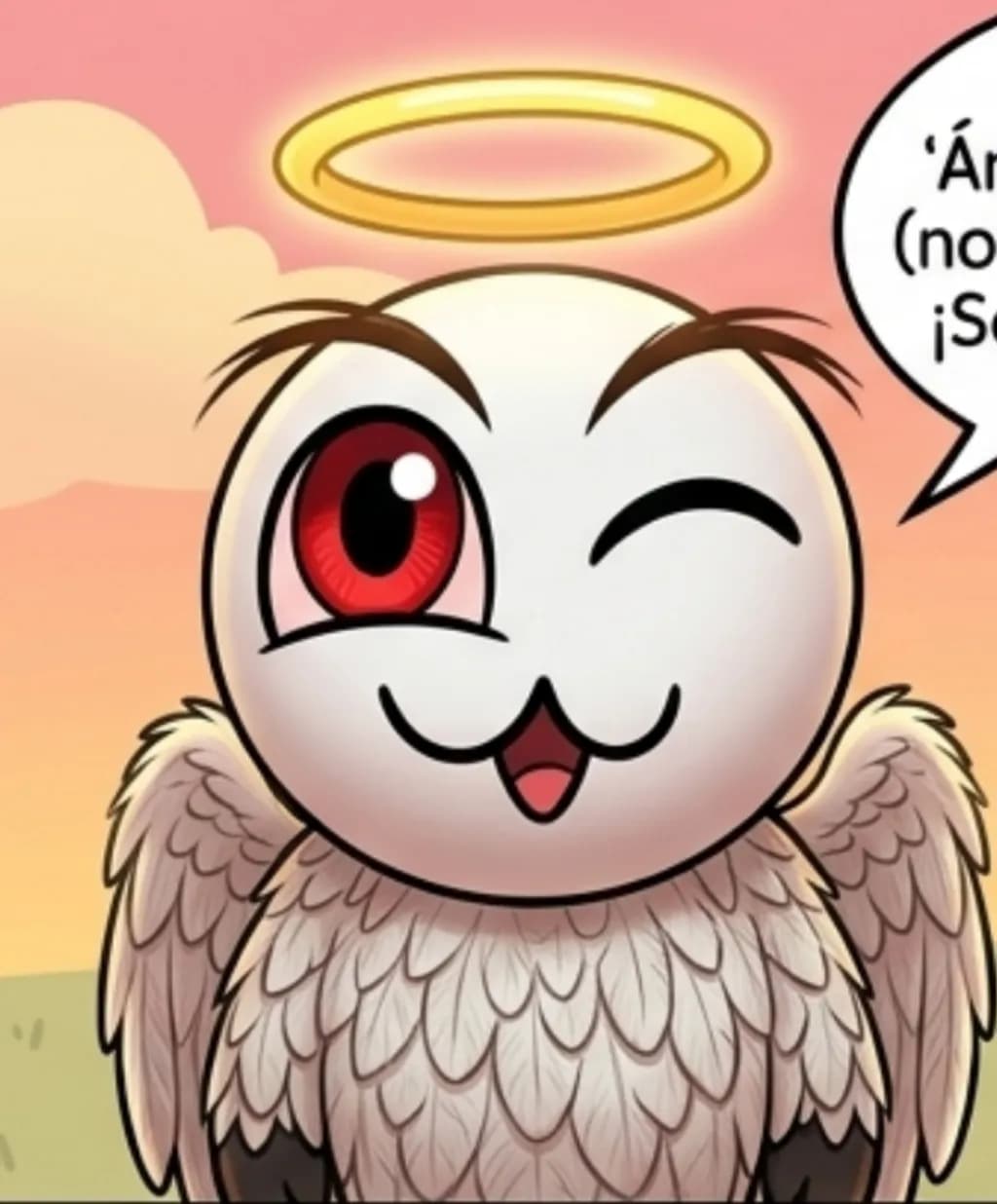 Winking Halo Owl