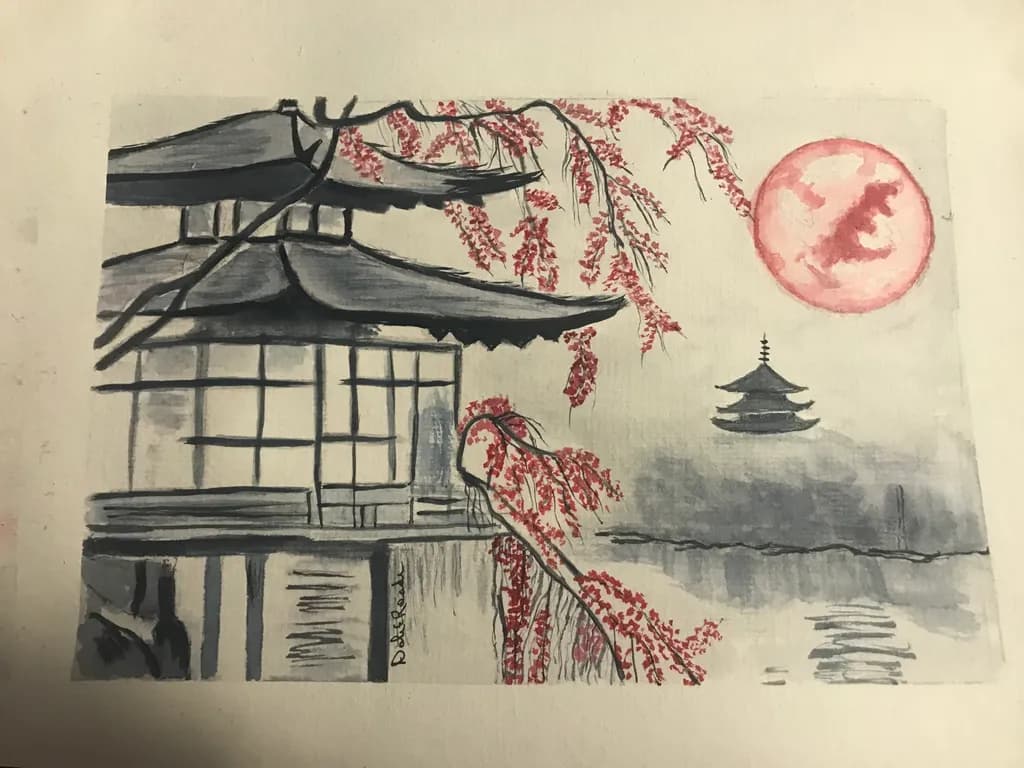 Moonlit Pagoda Blossom