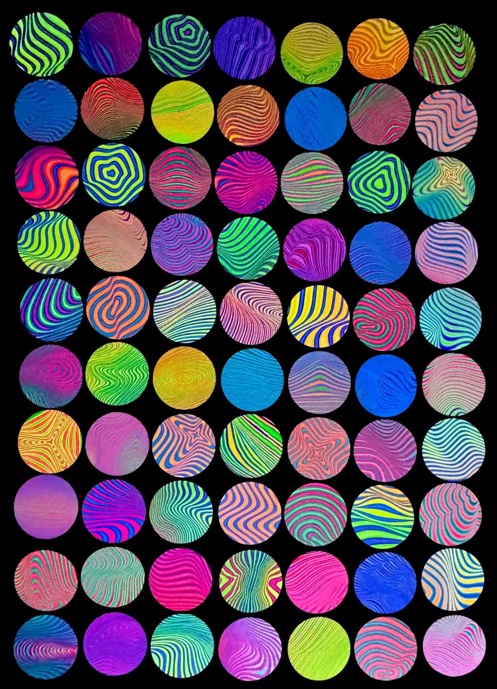 Striped Spectrum Circles