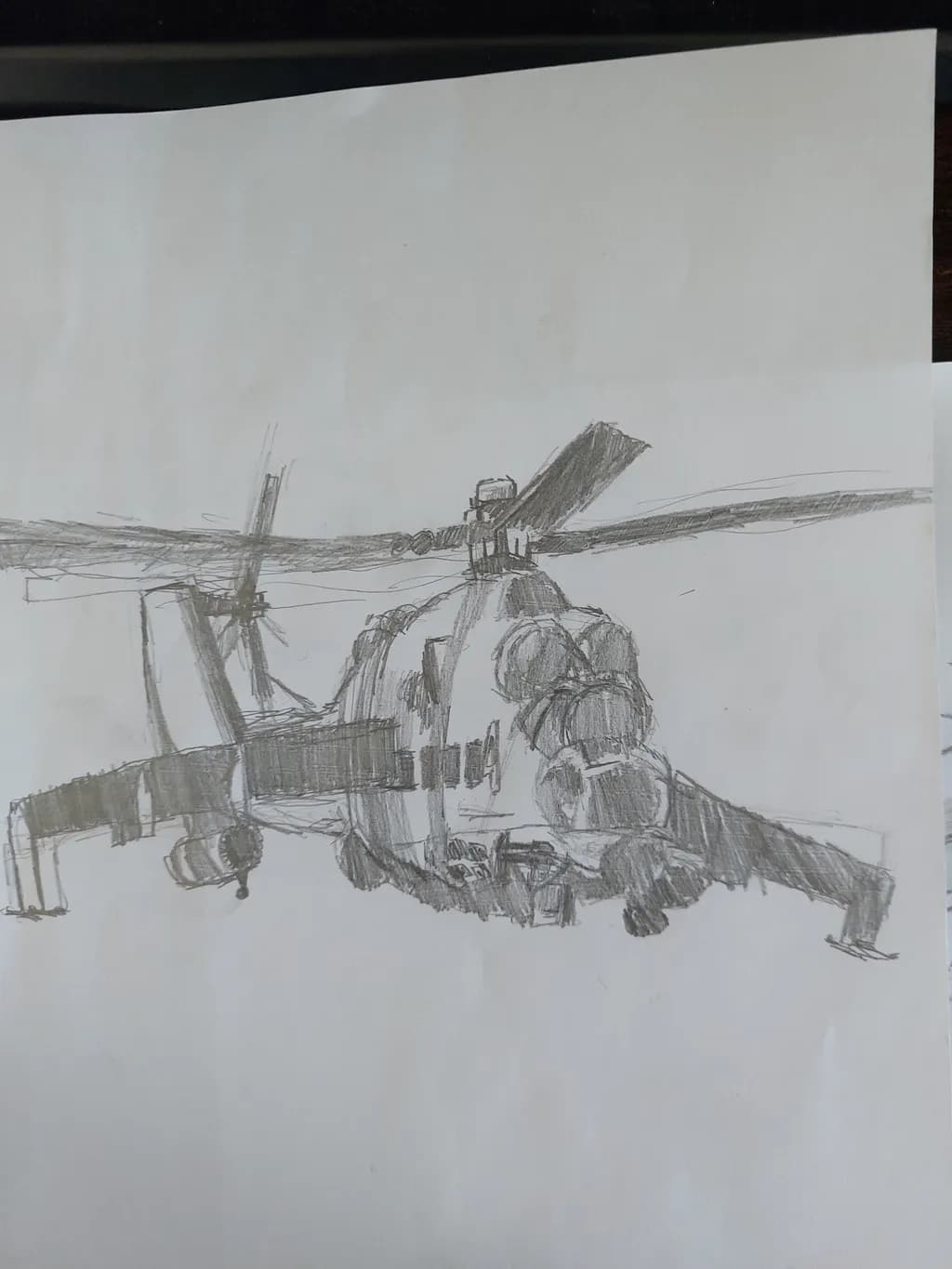 Assault Helicopter Sketch
