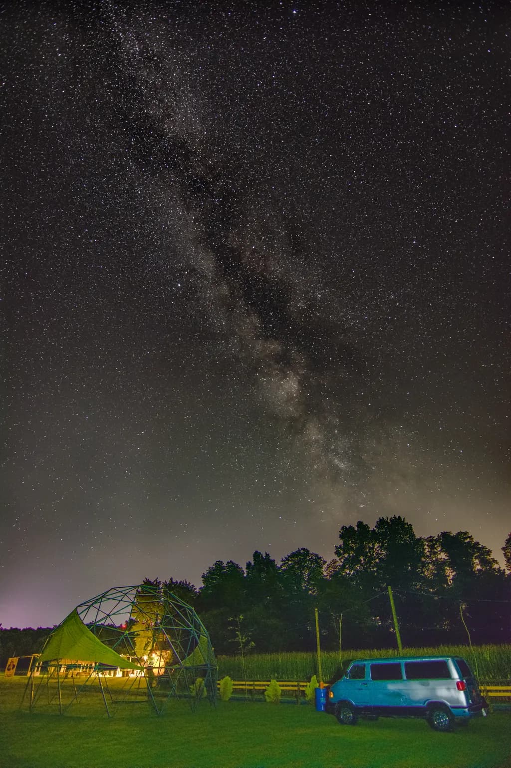 Milky Way Over Forest