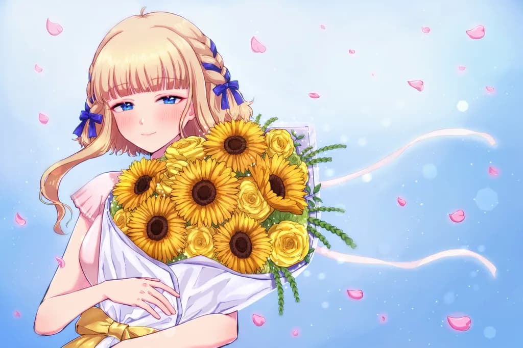 Sunflower Bouquet Girl