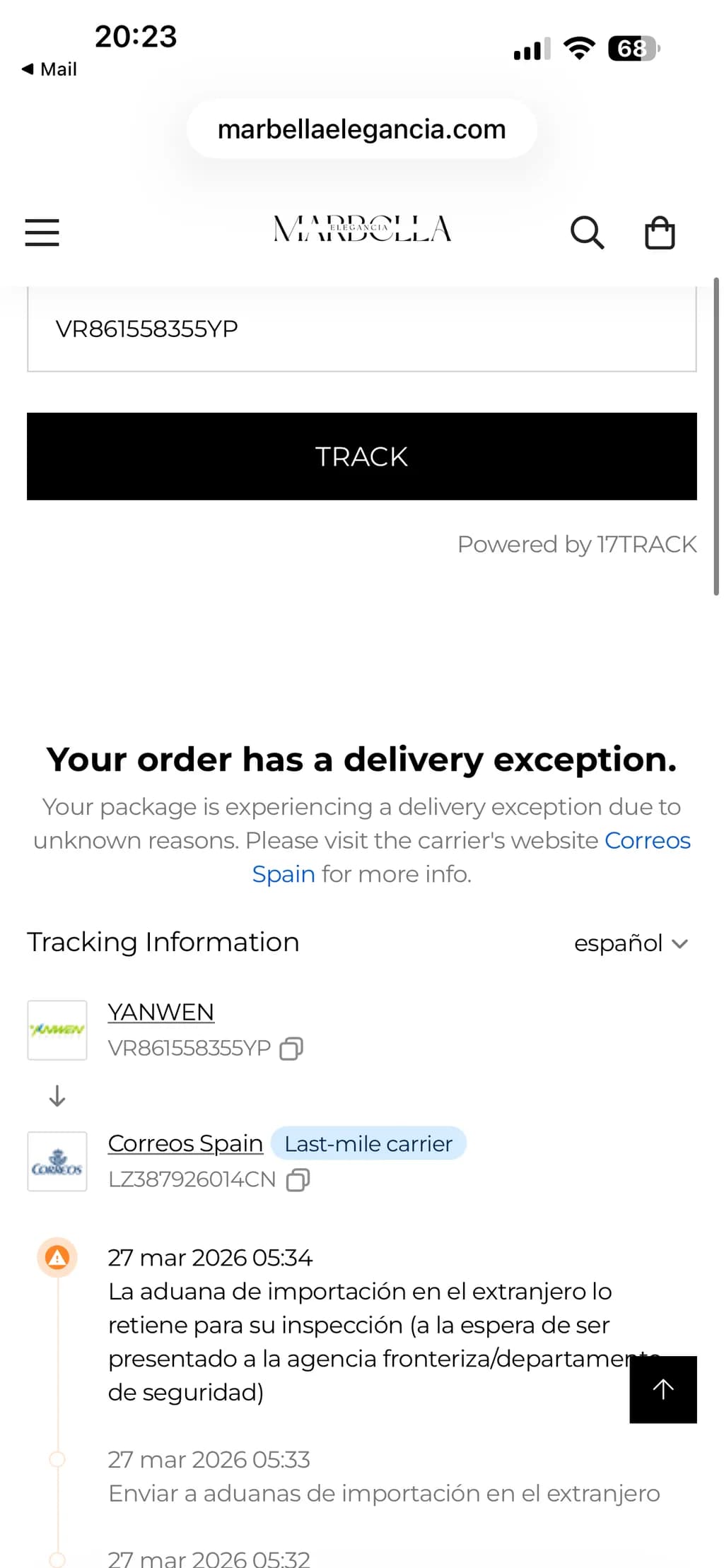 Delivery Exception Alert