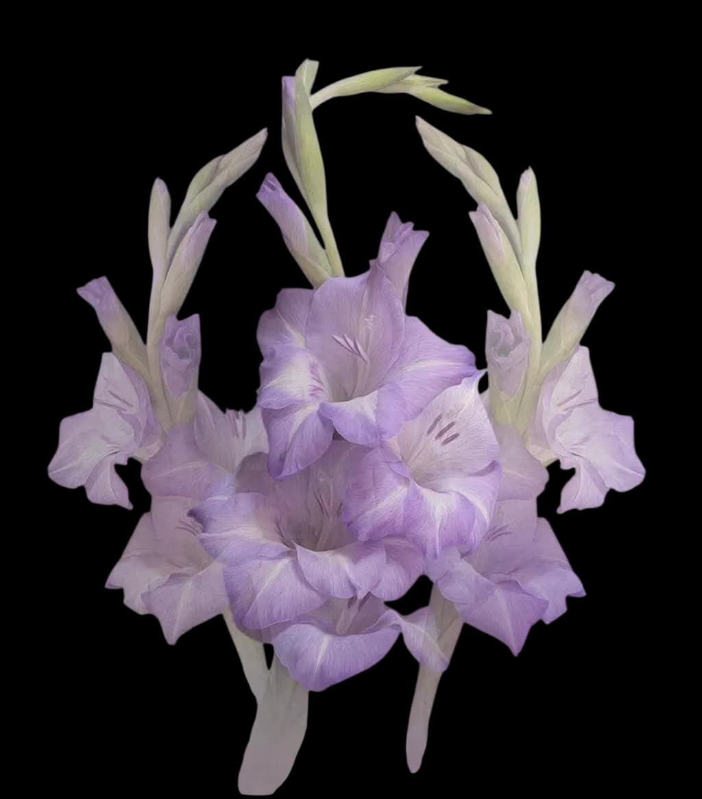 Lavender Gladiolus Cluster