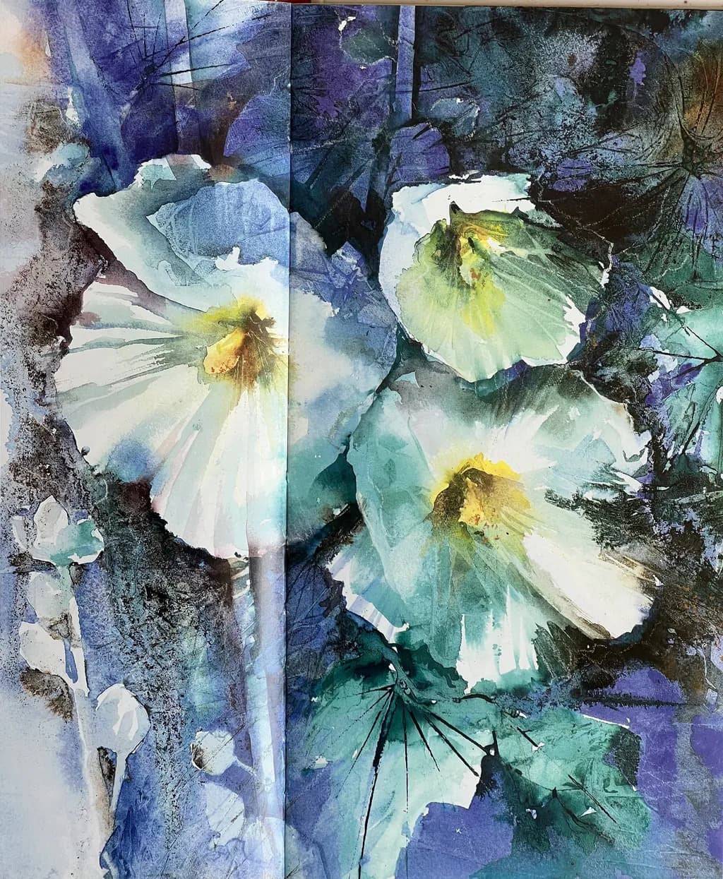 Hollyhocks