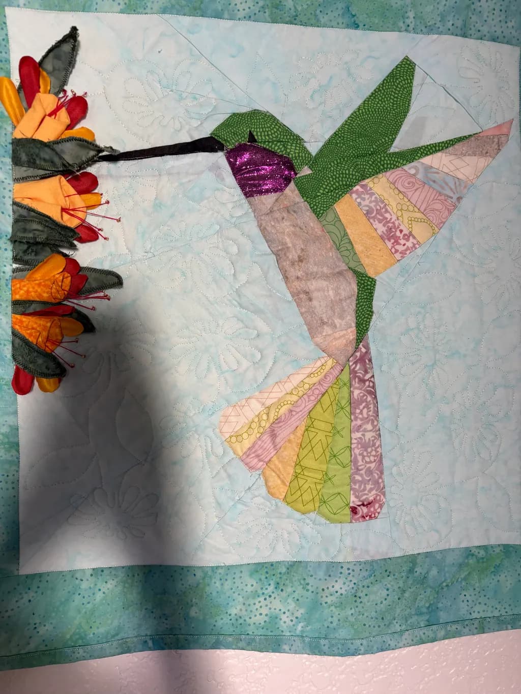 Patchwork Hummingbird Bloom