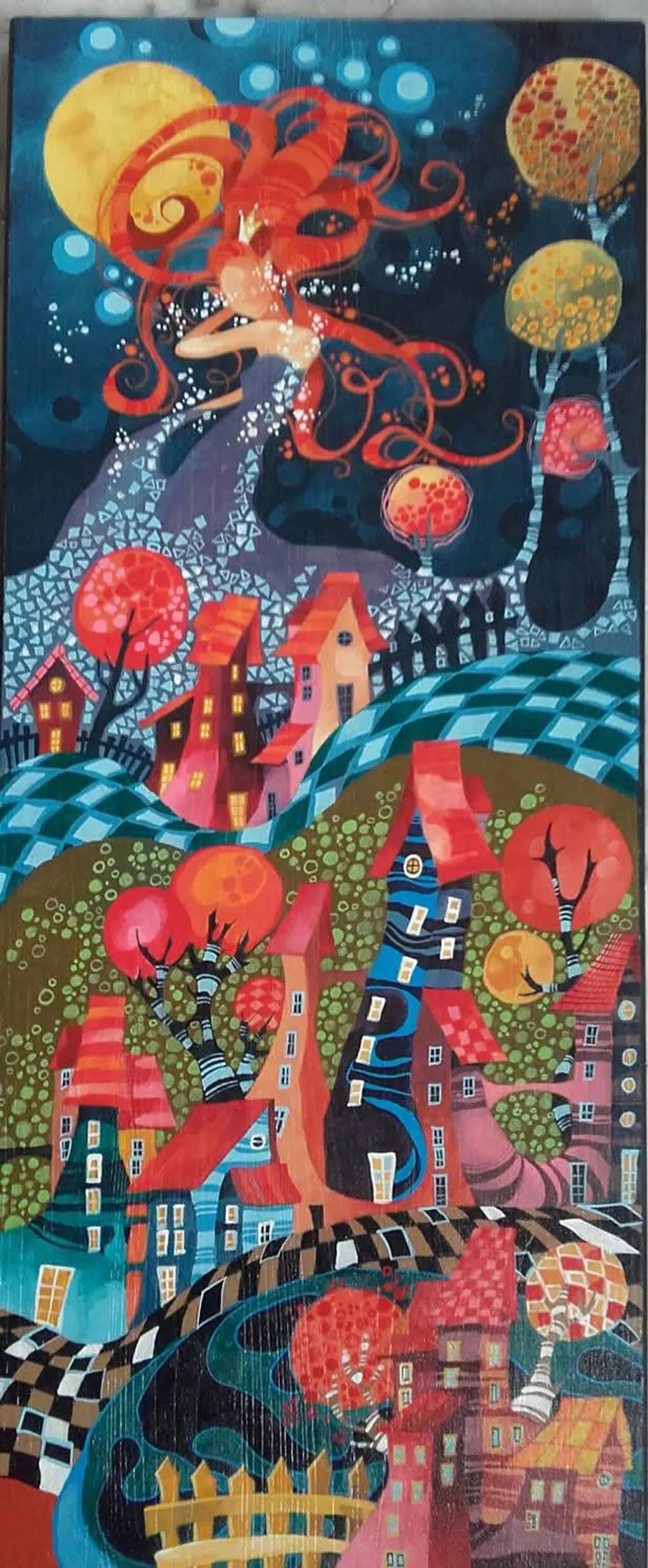 Moonlit Village Dream