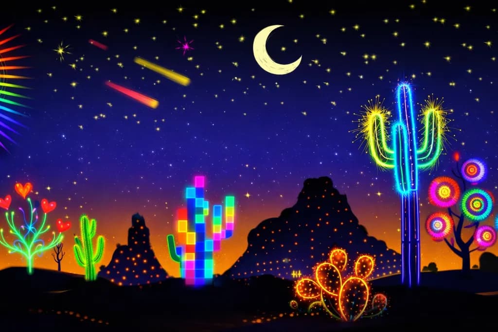 Neon Desert Night