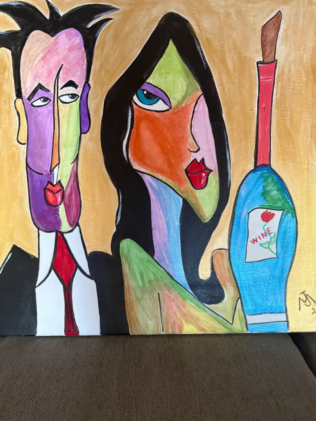 Cubist Wine Dialogue