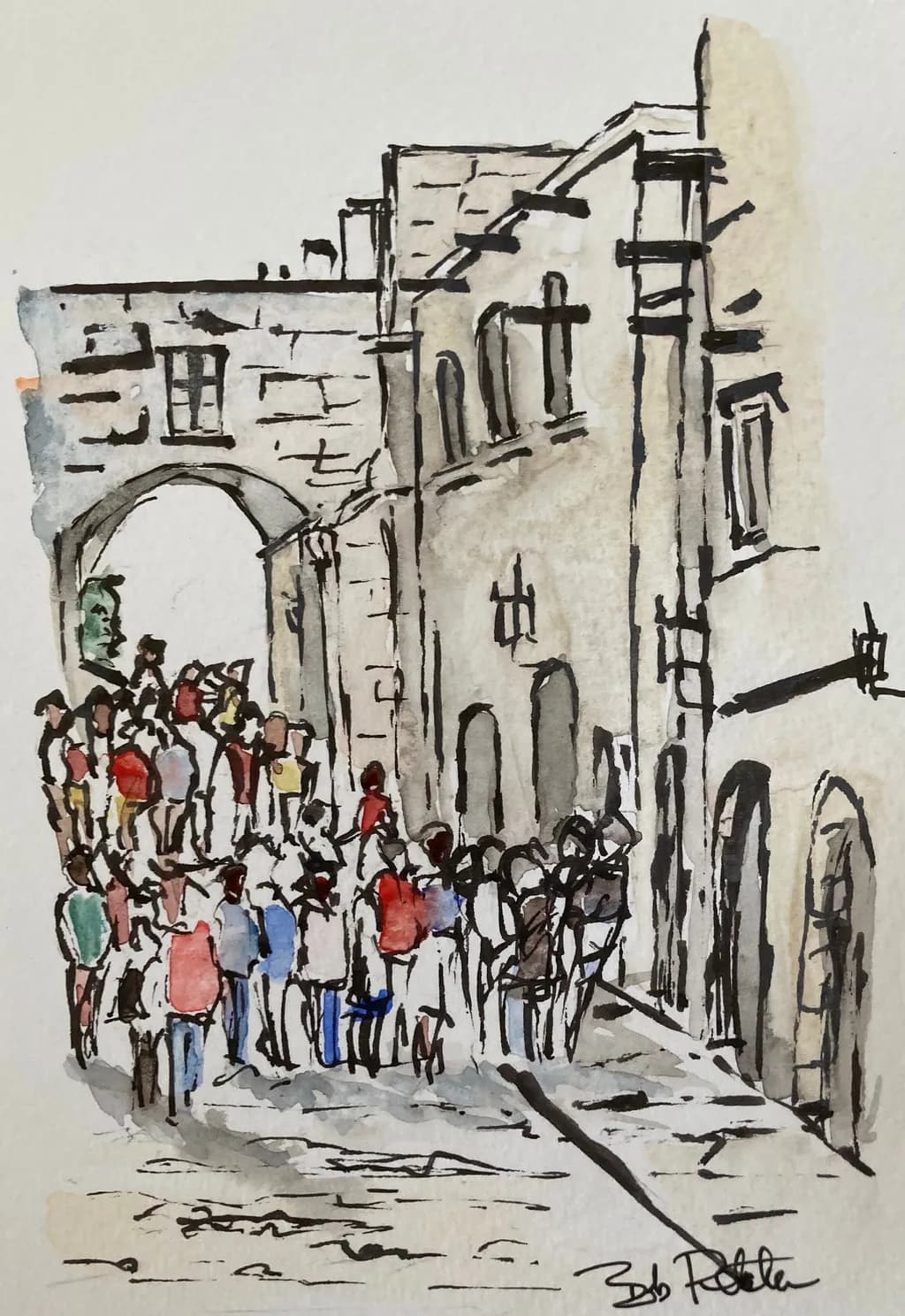 Gathering at the Archway