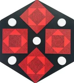 Red Zentangle Pattern