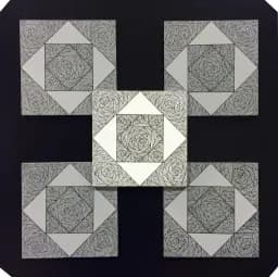 White & Grey Zentangle