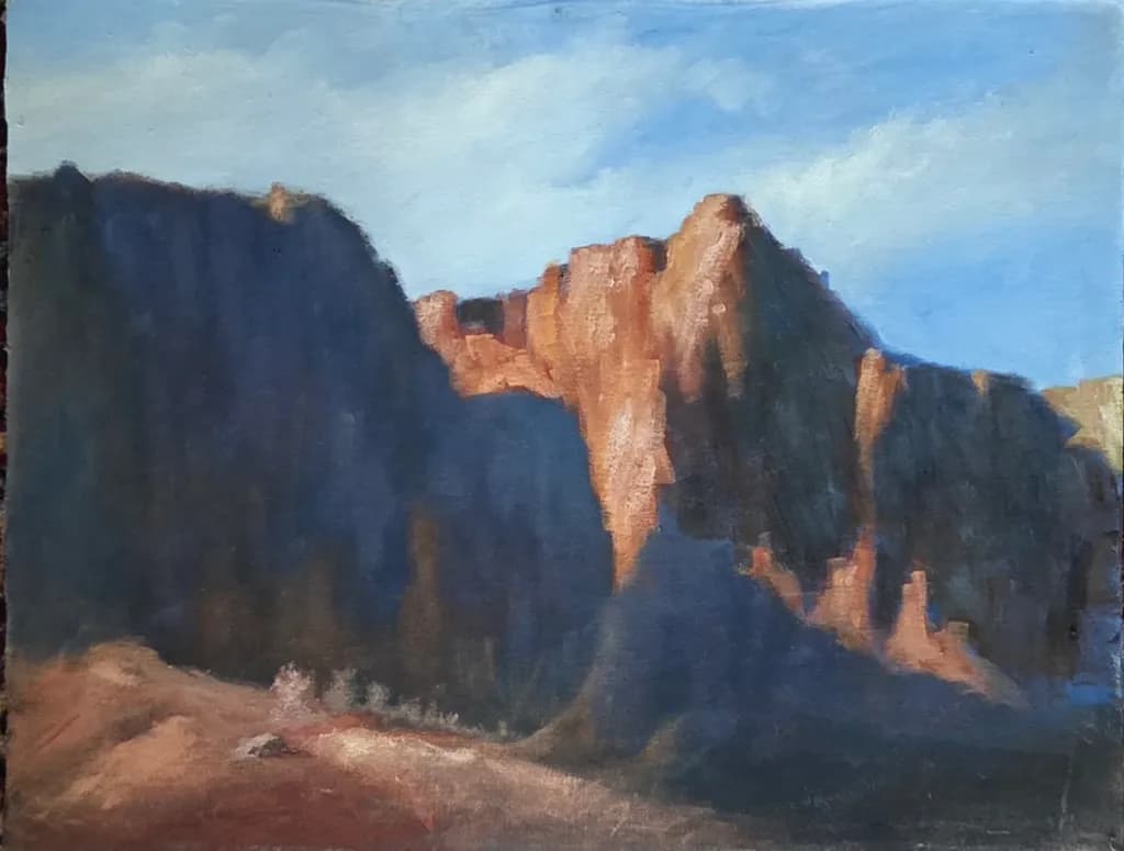 Sunlit Canyon Walls