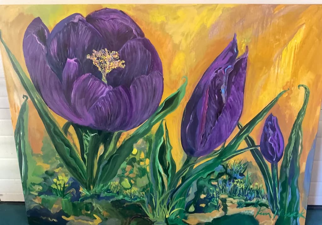 Purple Bloom Trio