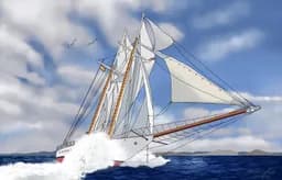 Schooner Under Sail.