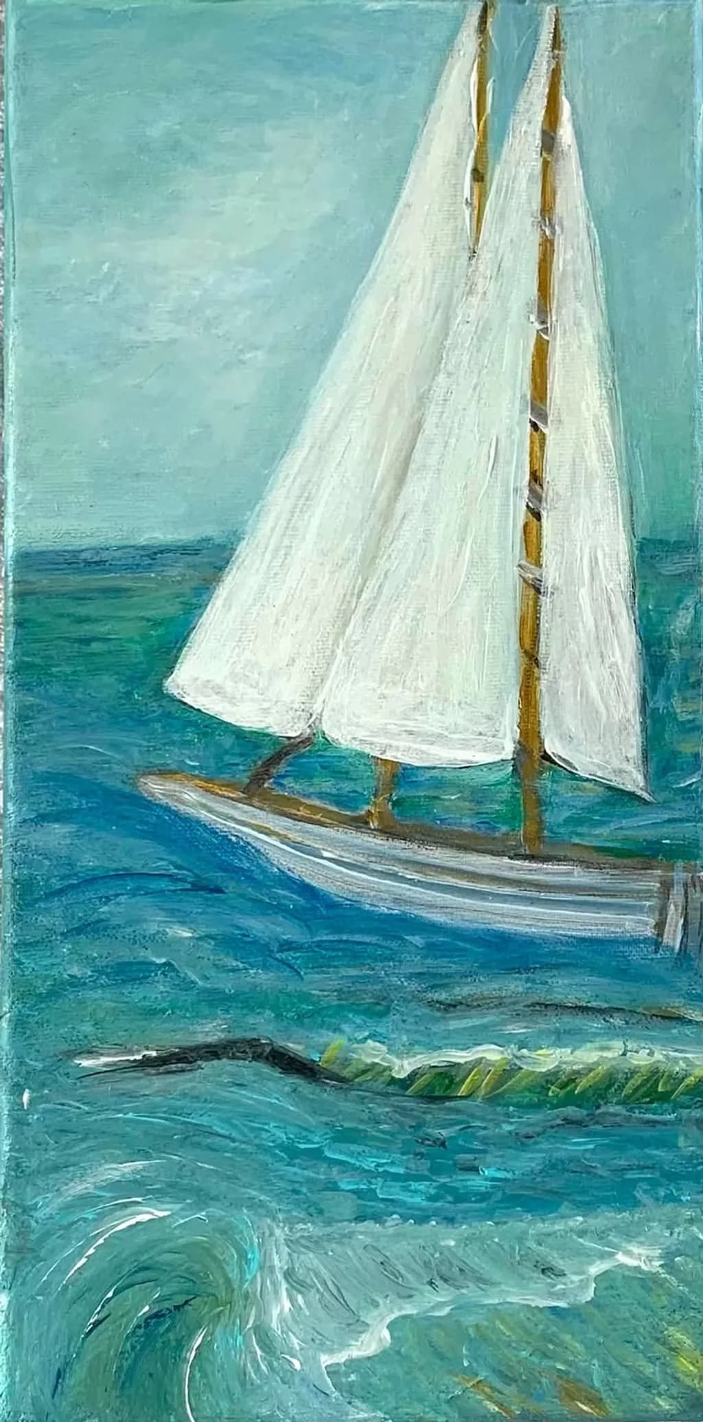 Sailing in Blue Sea