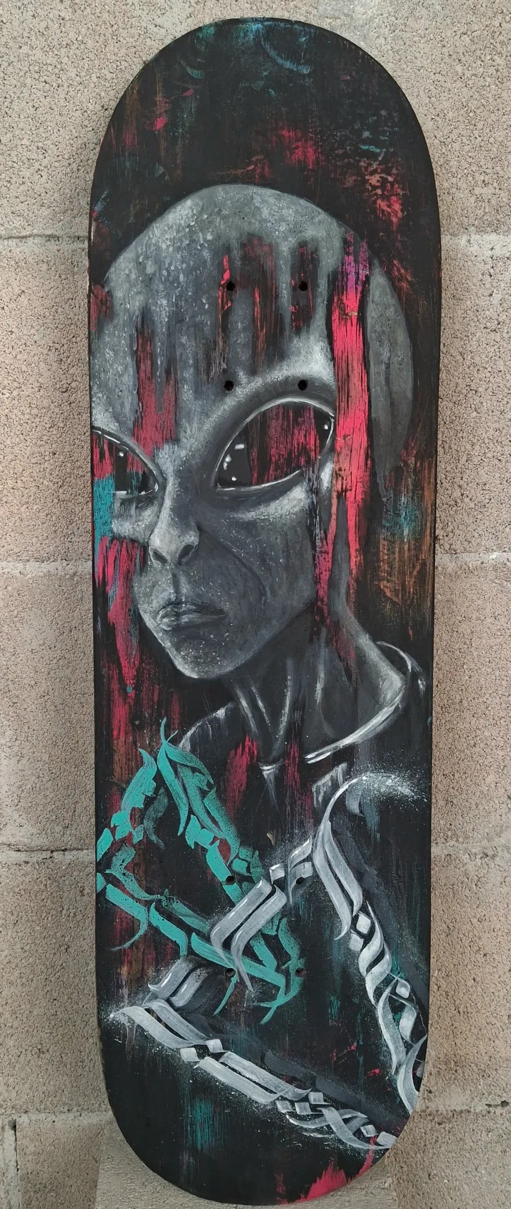 Alien Skeleton Skateboard