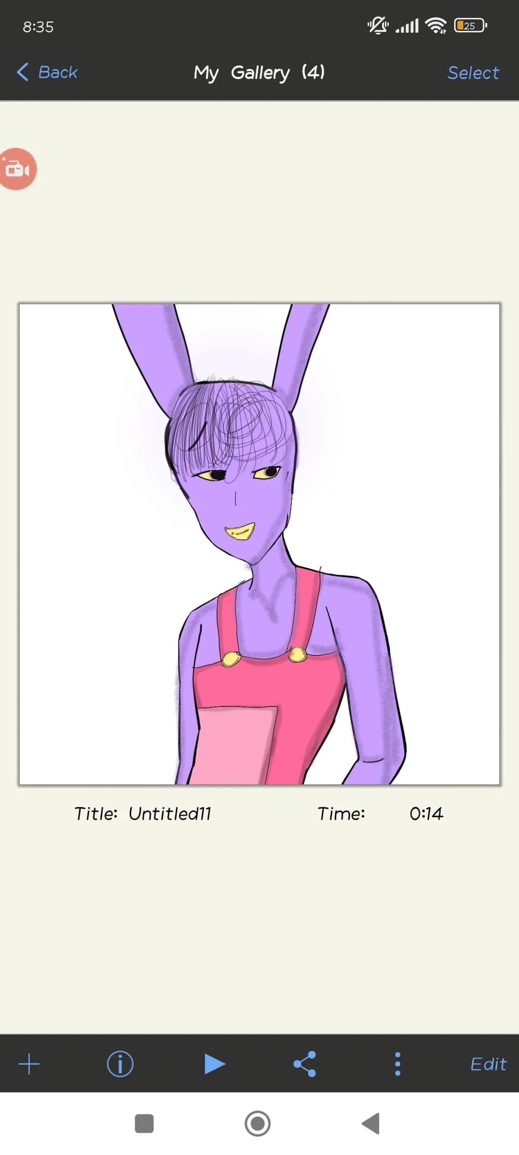 Purple Bunny Character