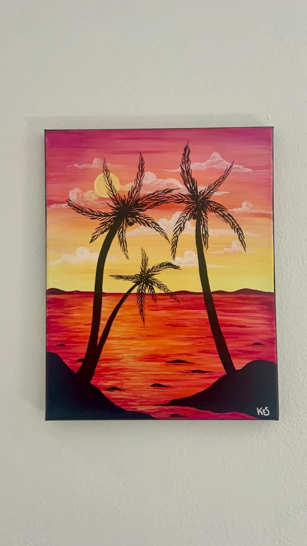 Crimson Dusk Palms