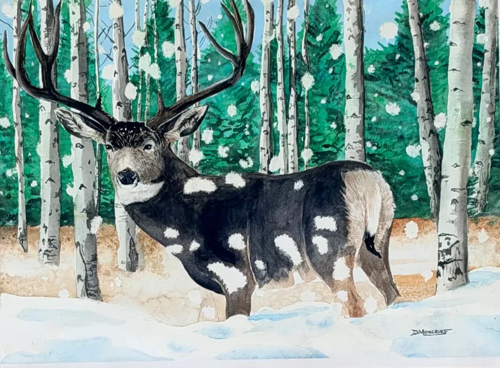 Snow-Cloaked Buck